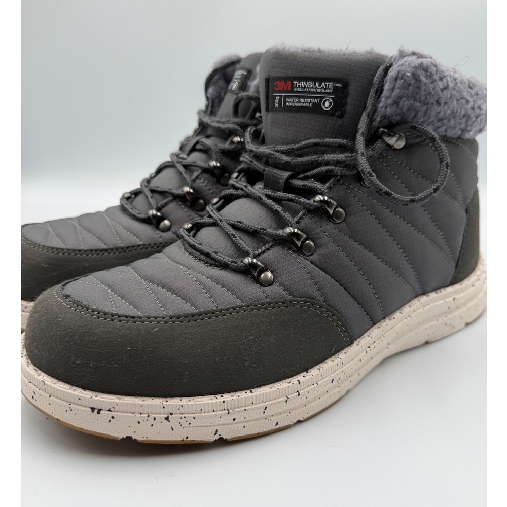 Bruno Marc 3M Thinsulate Winter Boots Gray‎ Men's Size 8
